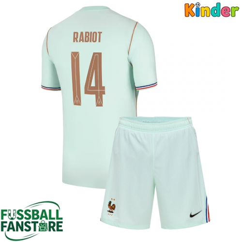 Frankreich Adrien Rabiot #14 Replik Auswärtstrikot Kinder WM 2026 Kurzarm (+ Kurze Hosen)